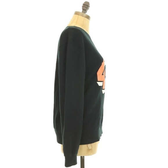 Nano Universe 47 Logo Sweatshirt Top Size M Cotton Graphic Black B13 - Picture 2 of 3